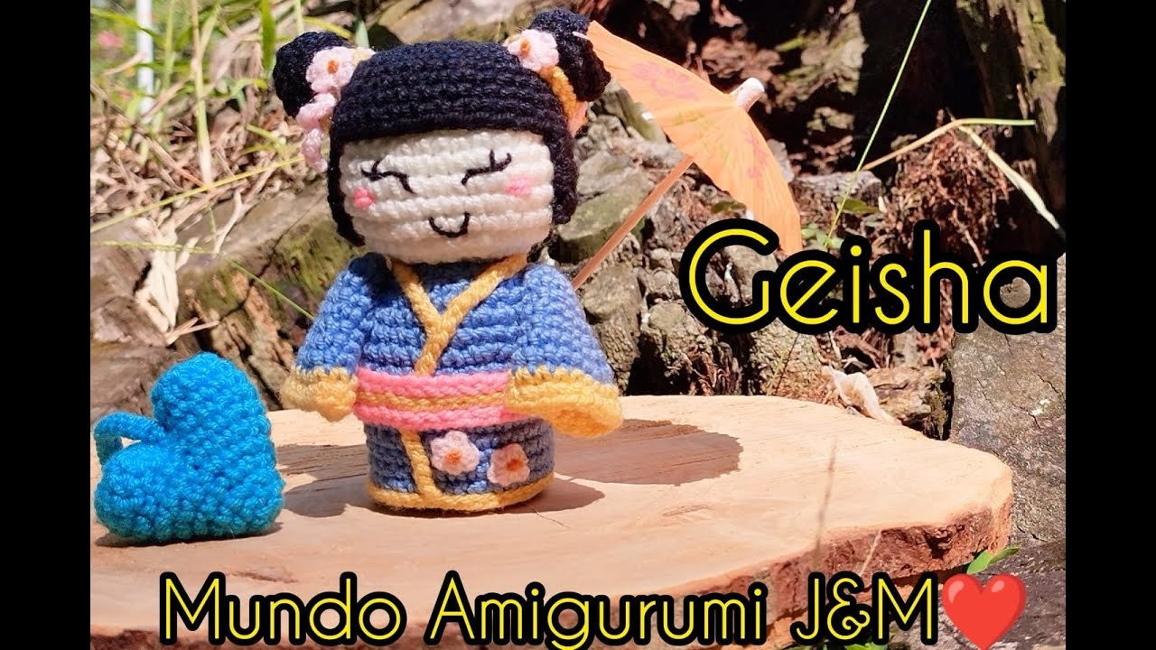 Como hacer una geisha amigurumi - geisha amigurumi - geisha - paso a paso