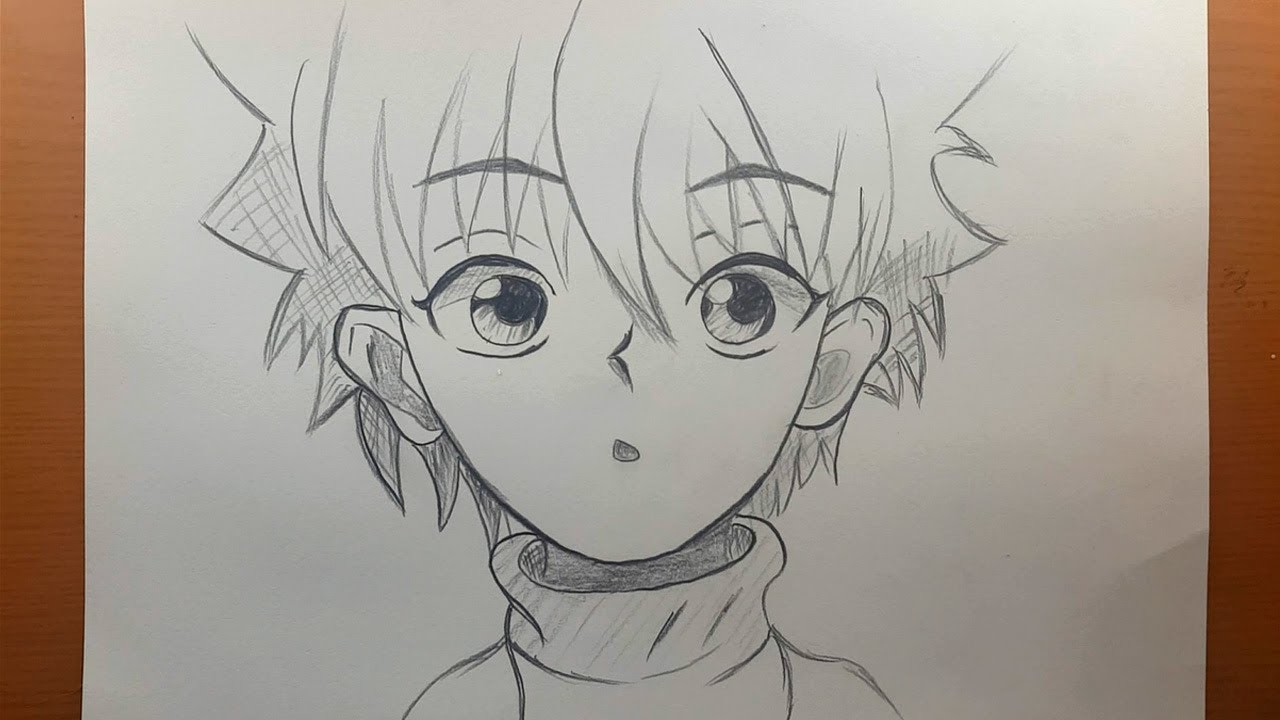 Dibujar anime un lapiz || Cómo dibujar Killua Zoldyck paso a paso || tutorial de dibujo sencillo