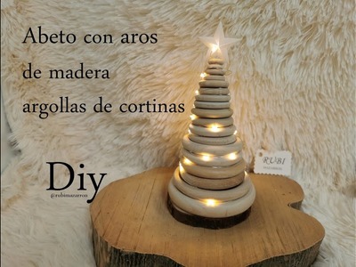 Diy. Abeto con aros de cortinas