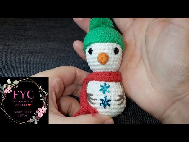 Muñeco de nieve amigurumi  paso a paso para principiantes