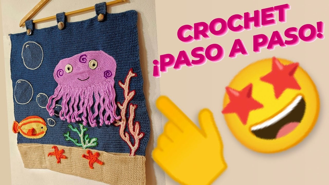 ????Organizador en Percha???? a Crochet con Bolsillos ¡Paso a Paso!????