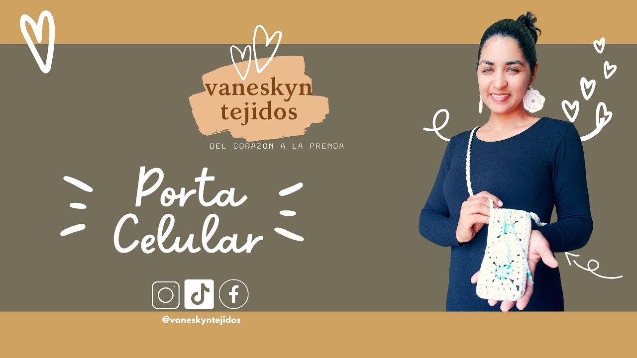 Te enseño Cómo tejer una Cartera o Porta Celular???? a CROCHET.