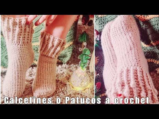 Cómo hacer calcetines o patucos medias a crochet. Todas las tallas, sin costuras, de una sola pieza