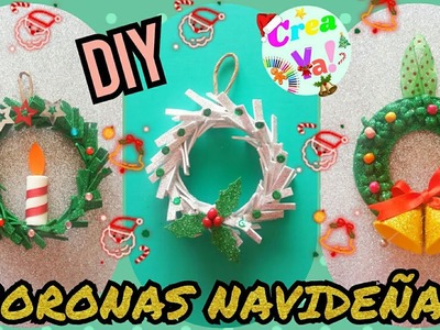 DIY : corona de Navidad ???? 2 ideas de coronas navideñas ???? Crea ya tus coronas de adviento ❤