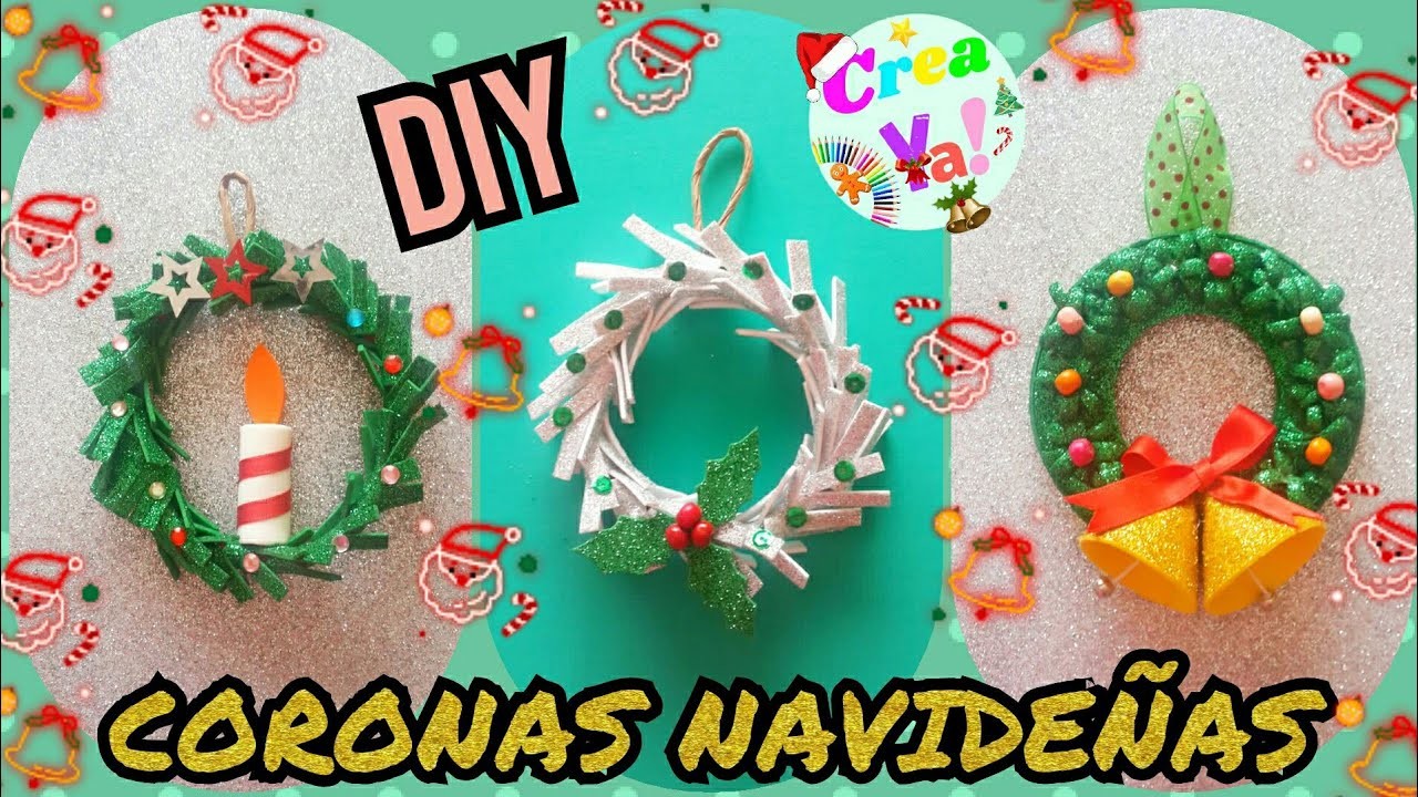 DIY : corona de Navidad ???? 2 ideas de coronas navideñas ???? Crea ya tus coronas de adviento ❤