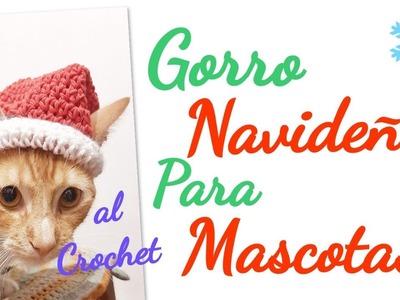 Gorro Navideño para Mascotas al Crochet