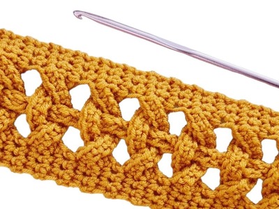 Wow TEJI este NUEVO PUNTO a crochet, te enseño a tejerlo a crochet o ganchillo patrón paso a paso