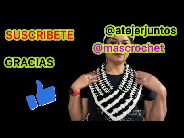 @atejerjuntoscrochet pata de gallo a crochet