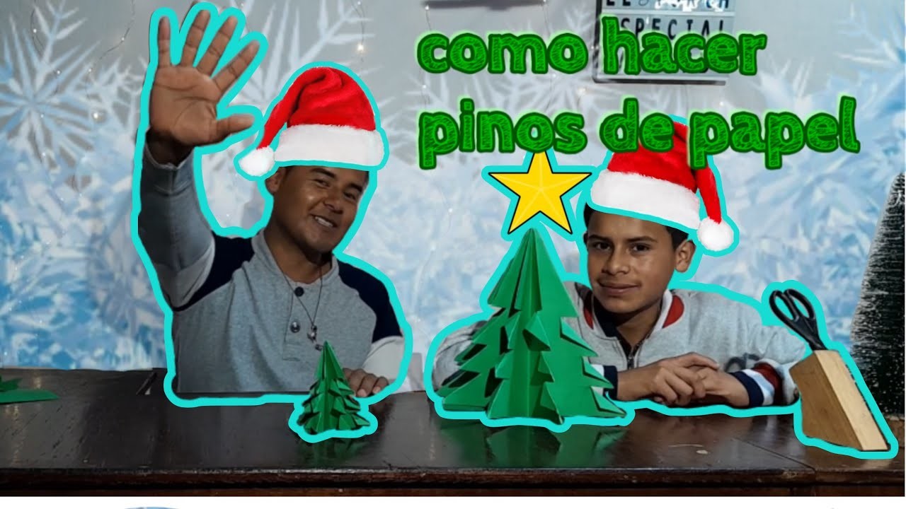 Como hacer un pino de navidad con papel. Iniciamos con el especial 10 días antes de navidad