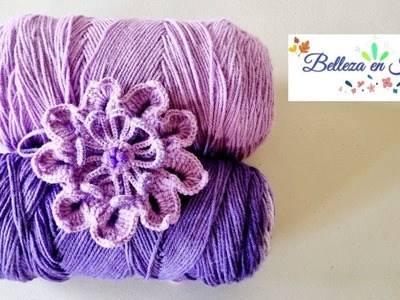 Flor de Crochet Combinando Colores!