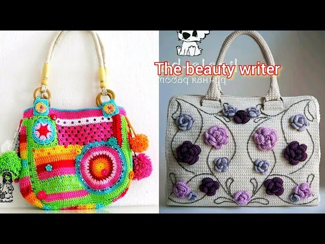 Los más hermosos diseños de bolsos a crochet y nuevo diseño de bolsos a crochet ||  monederos y bols