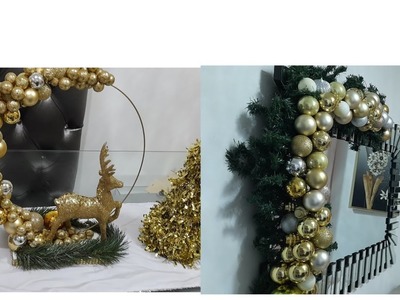 #manualidades# como crear unas hermosa guirnaldas  y un centro de mesa para decorar en navidad