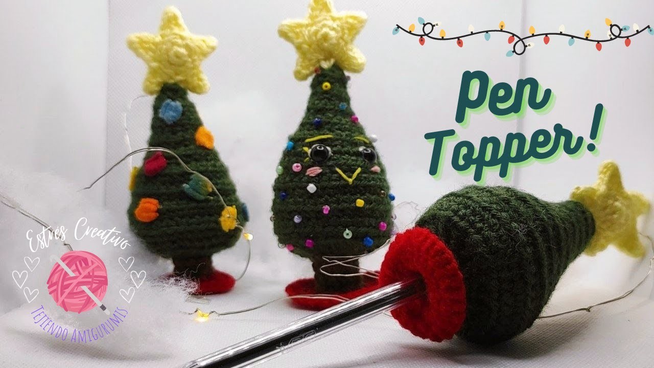 Árbol de Navidad ???? Pen Topper Amigurumi