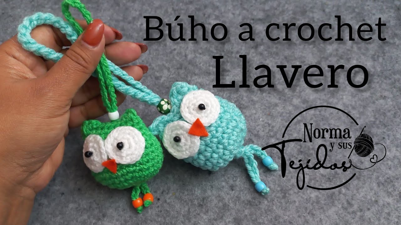Búho a crochet.llavero #crochet #llaverocrochet #amigurumi