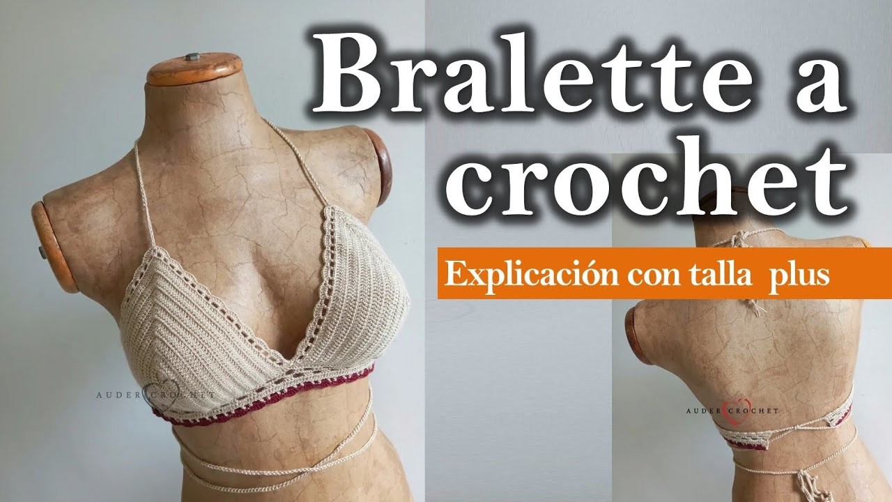 CROP TOP CROCHET | BRALETTE BASICO | TODAS LAS TALLAS (Auder Crochet)