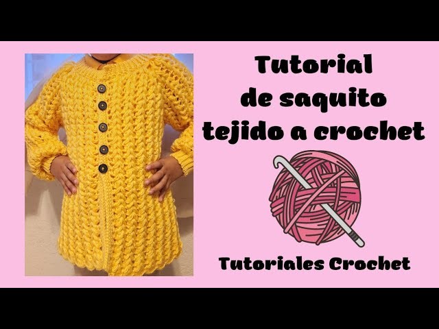 Sueter tejido a crochet para niña tutorial paso a paso todas las tallas