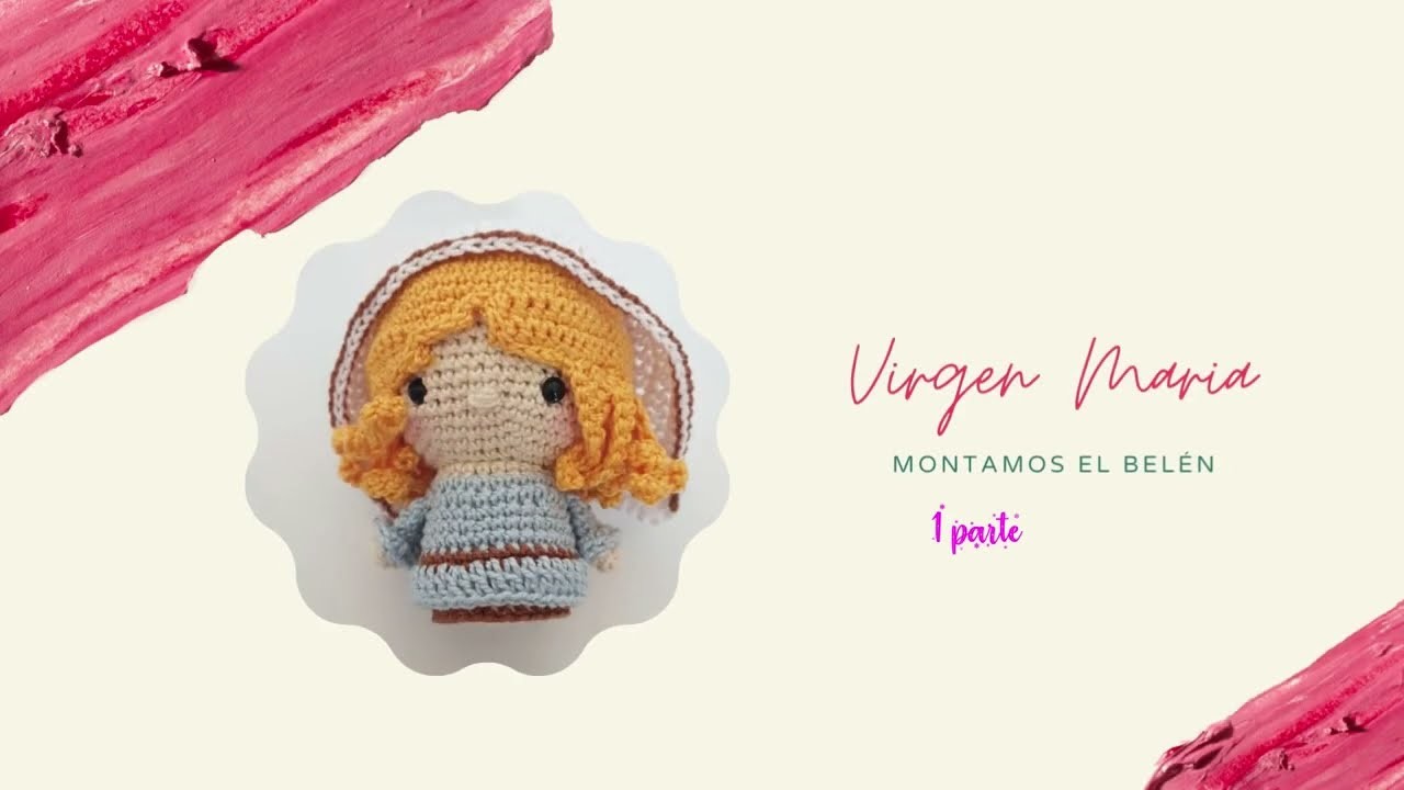 Virgen María en amigurumi.