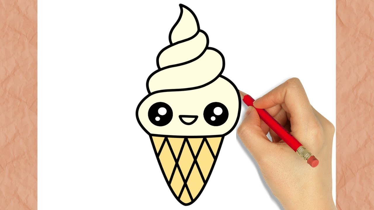 Como Dibujar un Helado Kawaii