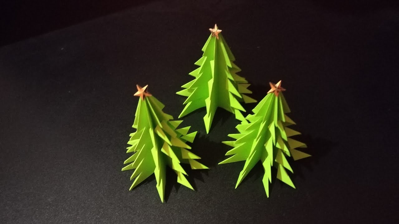 Cómo hacer un árbol de navidad con papel ????. Decoraciones. Origami