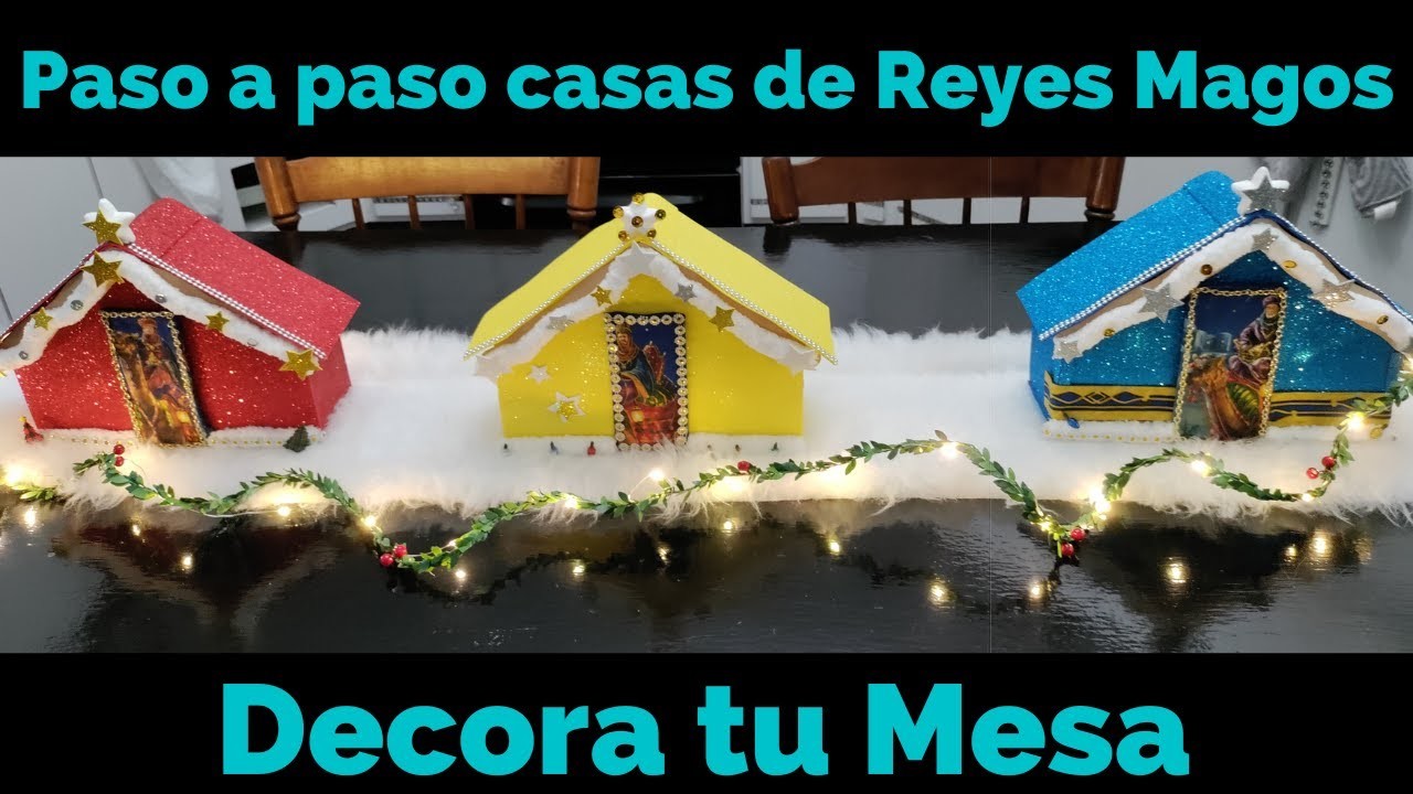 Paso a paso casa de Reyes Magos.Step by step house of Three Kings