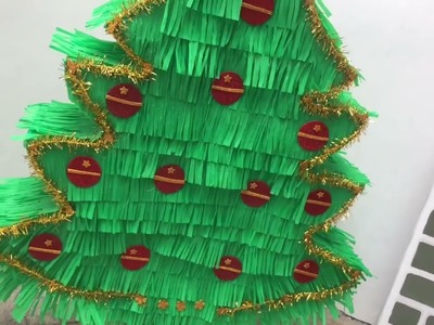 Piñata Arbolito de Navidad #piñatas #piñatanavideña #piñataarbolitodenavidad