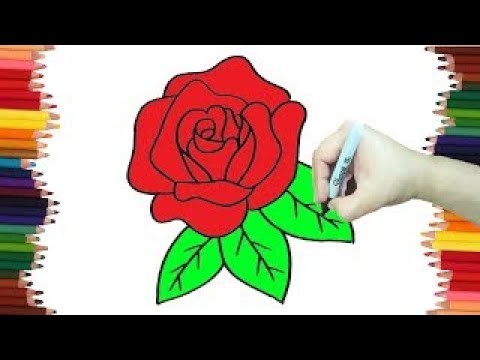 Cómo dibujar una rosa facilmente paso a paso | Dibujos de amor