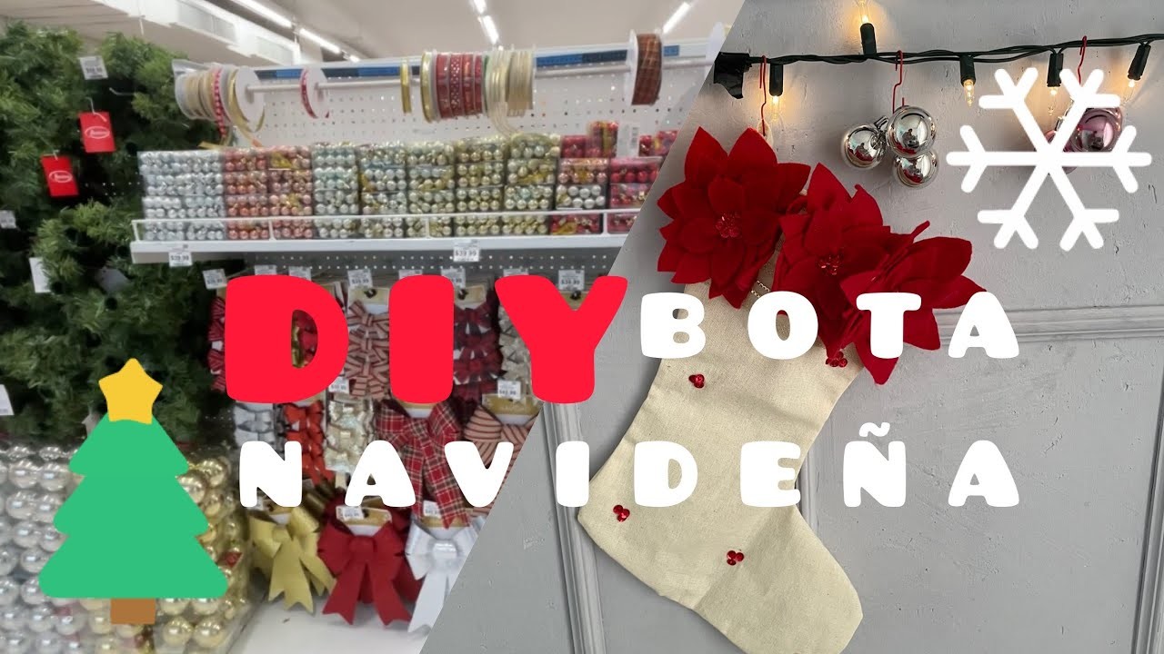 DIY BOTA NAVIDEÑA ????| maratón de navidad 2022 ✨| hazlo tu misma ❤️