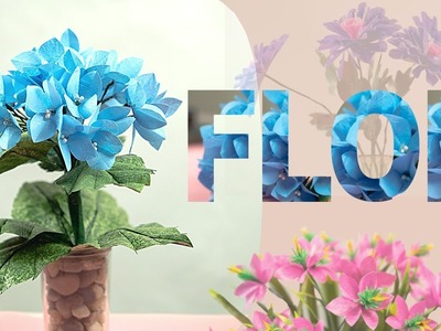 Flores Hortensia con bolsas de plástico paso a paso | Flores con Nylon | Manualidades Florales