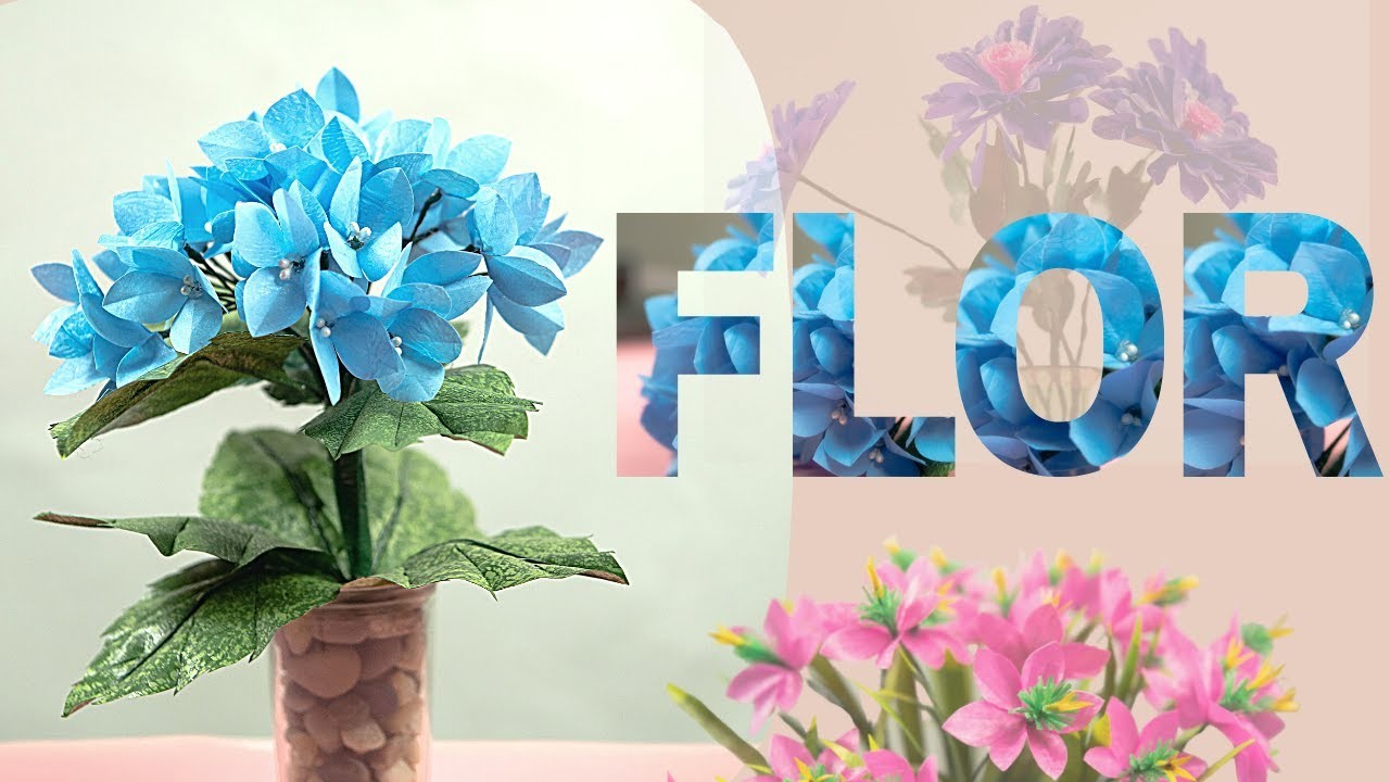 Flores Hortensia con bolsas de plástico paso a paso | Flores con Nylon | Manualidades Florales