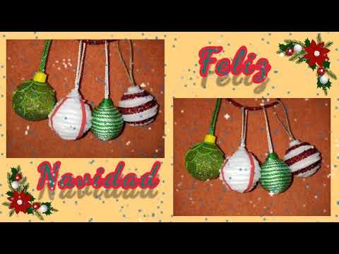 3 ideas de esferas navideñas  económico y muy práctico de hacer. Christmas spheres ????????