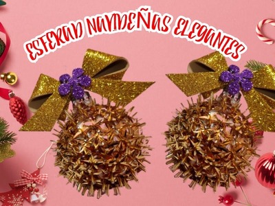 ????COMO HACER UNA ESFERA NAVIDEÑA ????CON LENTEJUELAS ????#navidad #novedades #economicas #faciles