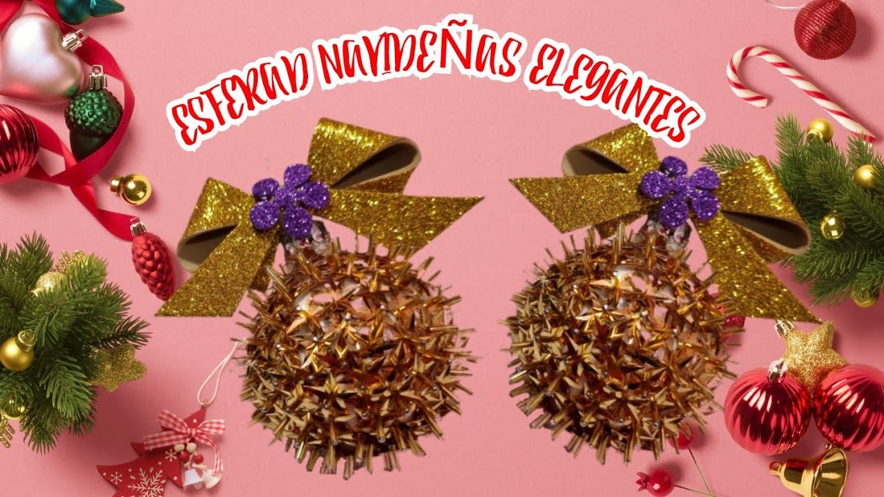 ????COMO HACER UNA ESFERA NAVIDEÑA ????CON LENTEJUELAS ????#navidad #novedades #economicas #faciles