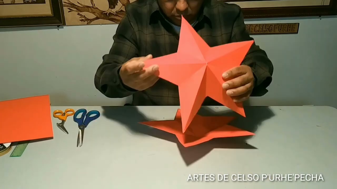 Cómo hacer una Estrella Navideña de Cartulina⭐