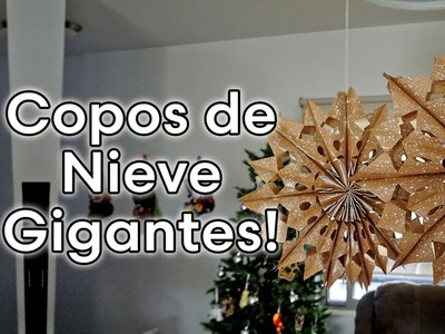 Como Hacer unos COPOS DE NIEVE GIGANTES PARA NAVIDAD ????????????