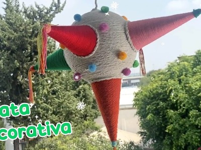 Piñata Navideña???? con estambres SIN TEJER :: Chuladas Creativas