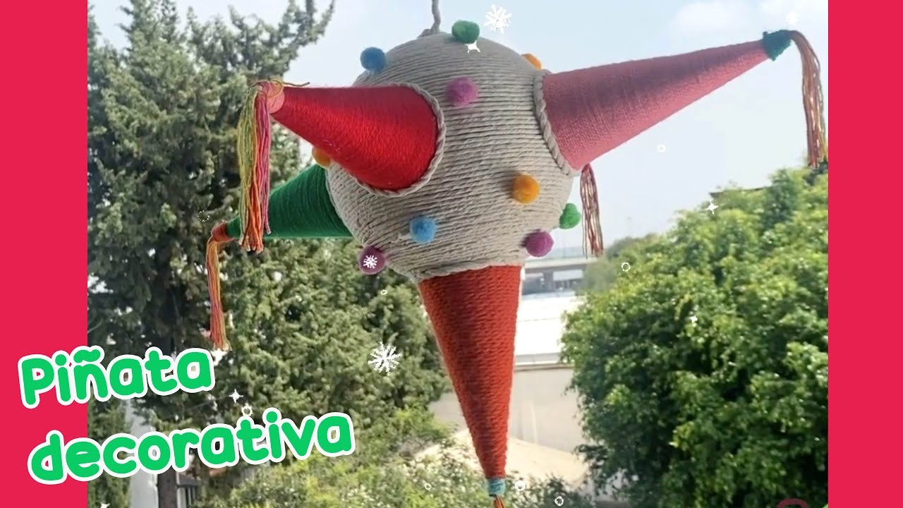 Piñata Navideña???? con estambres SIN TEJER :: Chuladas Creativas