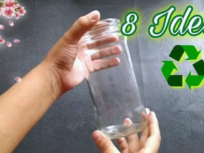 8 IDEAS FÁCILES para reciclar FRASCOS de Vidrio. DIY home decor