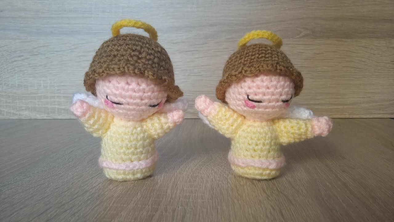 Ángel de la Anunciación Amigurumi de Navidad - Tutorial paso a paso en Ganchillo [Portal de Belén]