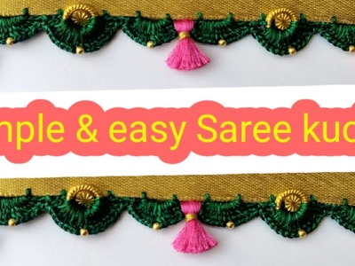 Simple krosha kuchu#sareekuchu#bridal#crochetkuchu#easykuchu#crochet tutorial#gruhiniya kalike.