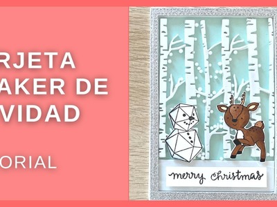 TARJETA SHAKER con Goma Eva TUTORIAL ⎸ TARJETA NAVIDEÑA ????????