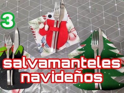 Como hacer 3 preciosos  Salvamanteles Navideños facil y rapido - tutorial paso a paso