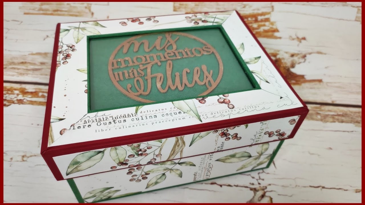 Como hacer caja de cartón con marco de fotos