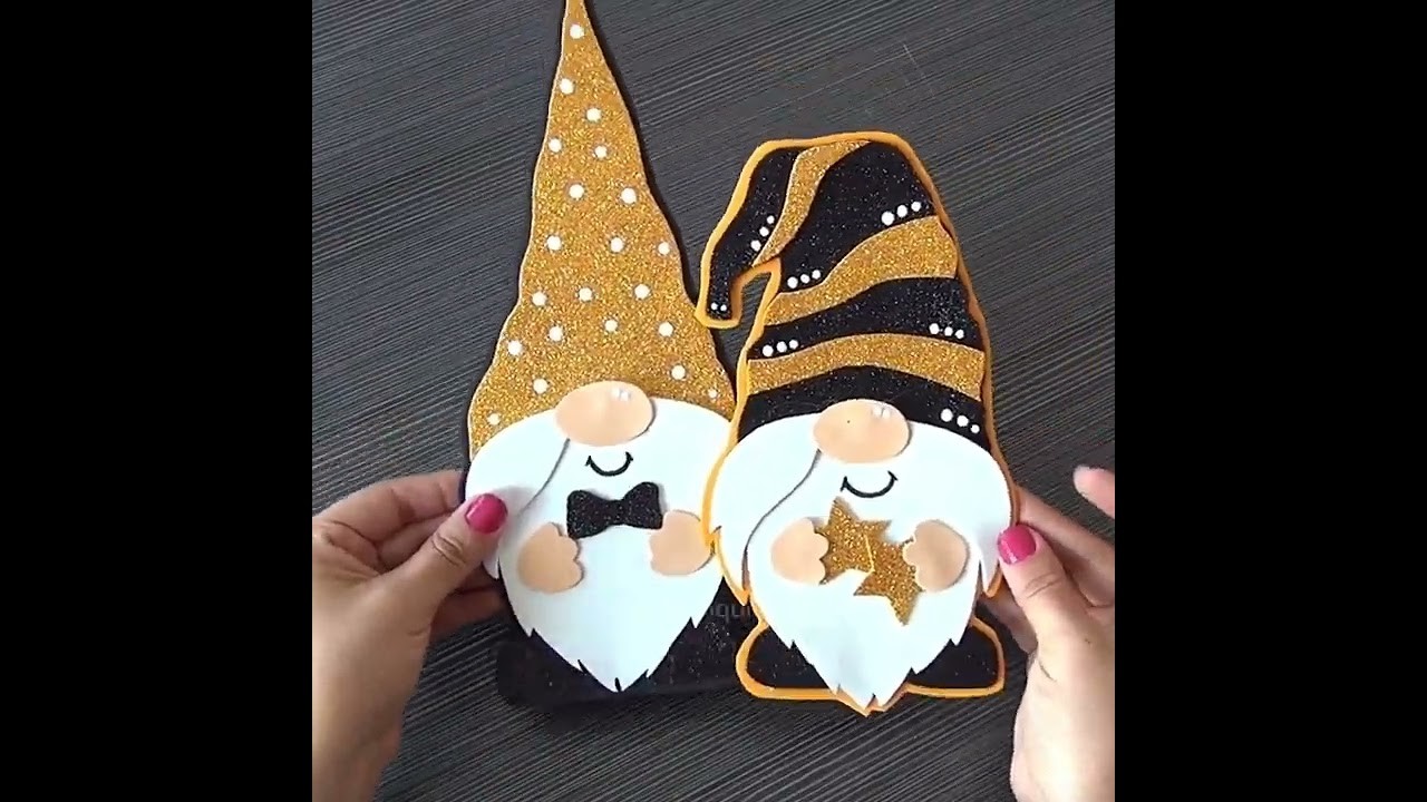 Cómo Hacer GNOMOS FIN DE AÑO decoración con foami TUTORIAL FÁCIL de Hacer Manualidades económicas