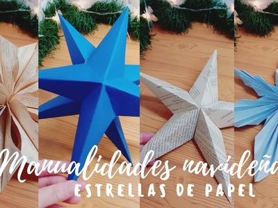 #diy manualidades navideñas | estrellas fáciles y de papel ???? #navidad #manualidades #craft