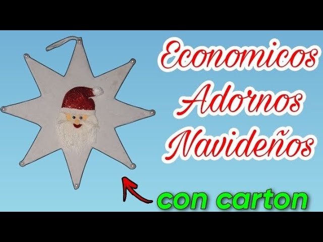 Economicos Adornos Navideños con Carton  christmas craft   ideas para navidad con reciclaje