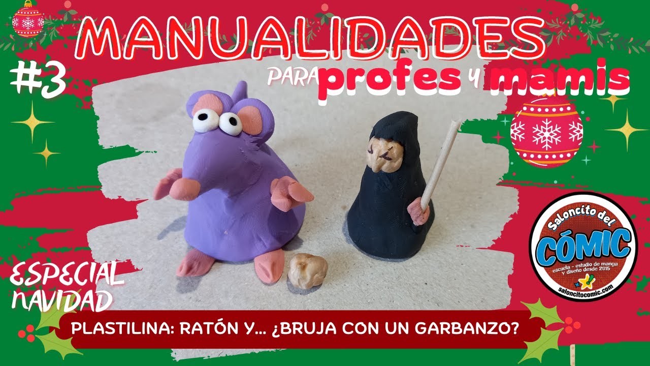 ESPECIAL #NAVIDAD! #Manualidades para PROFES Y MAMIS: RATÓN DE PLASTILINA. 