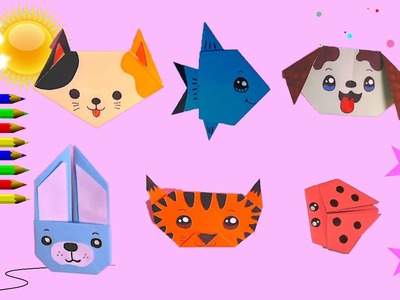 DIY  KAWAII Manualidades con papel. 6 lindos Animales de Origami fácil