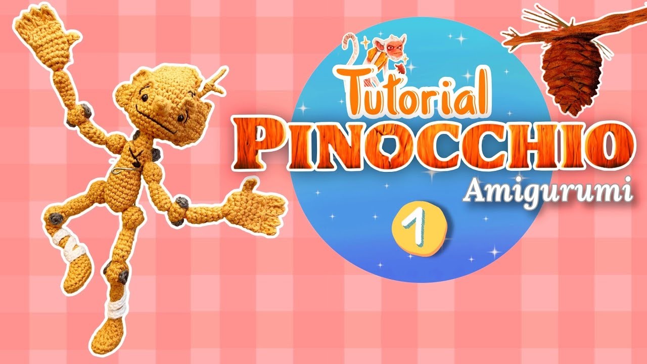 Pinocchio amigurumi parte 1tutorial español.inglés