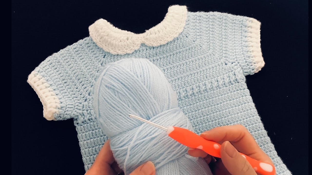 TEJÍ Romper, pelele, body, mameluco para bebes a crochet PATRON DE GANCHILLO paso a paso FOR BABY
