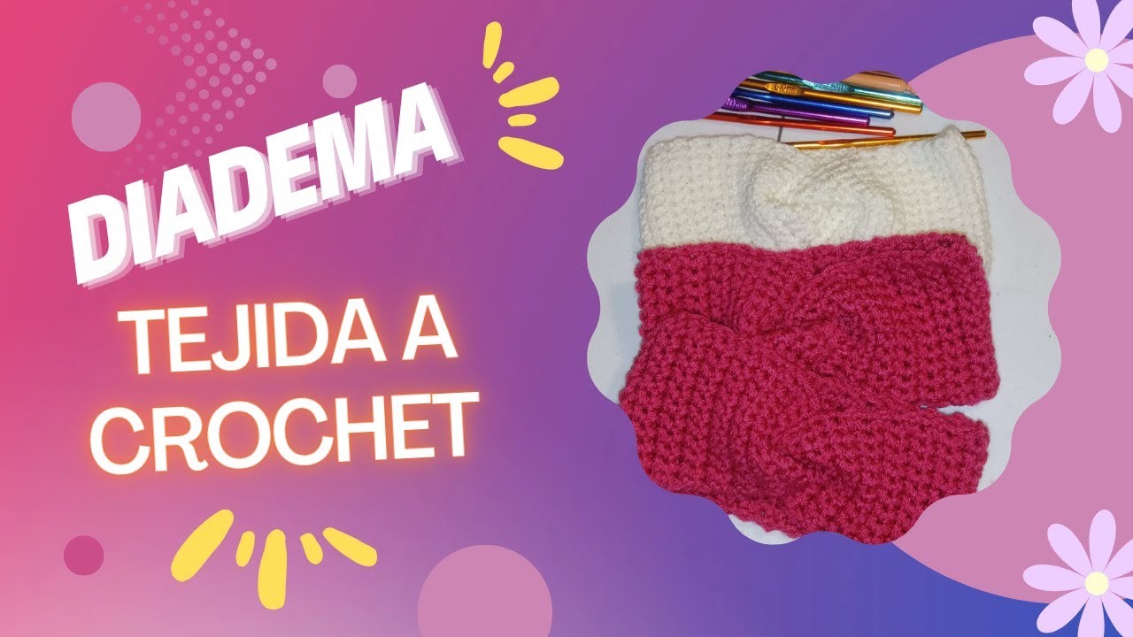 Diadema. turbante  tejida a crochet . tutorial paso a paso
